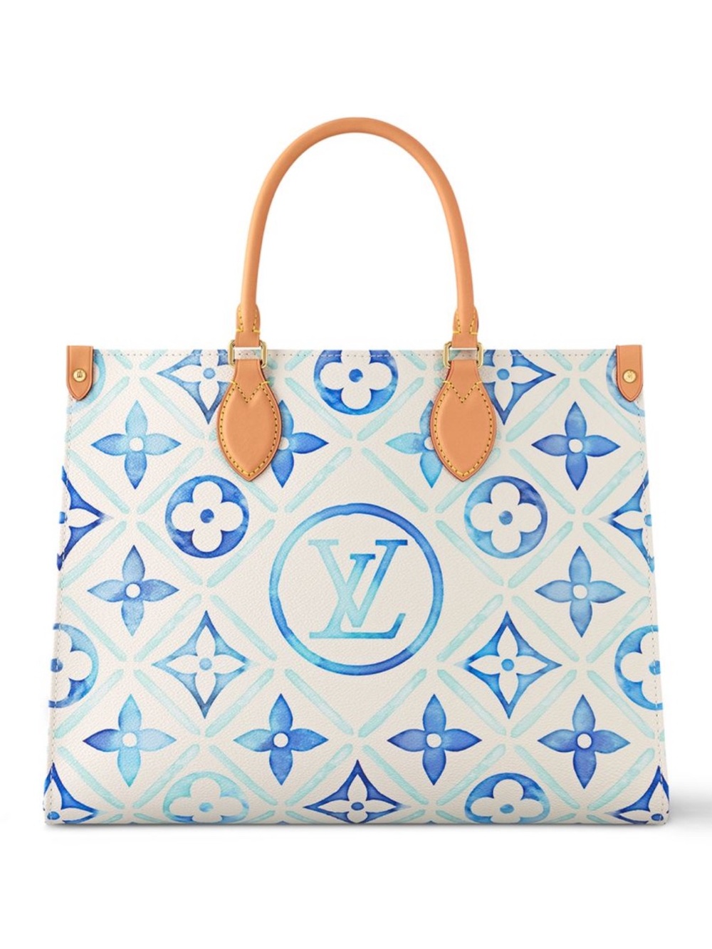 NEW Louis Vuitton Blue & White OnTheGo MM By The Pool Tote *Limited Edition*